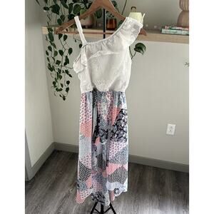 Speechless Kids Patchwork Tiered Dress Size 16 Boho Lace Ruffle Summer Spring